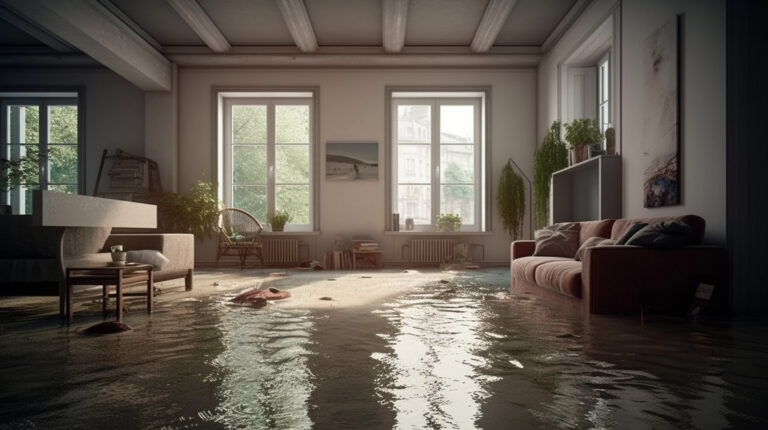 Flooded house